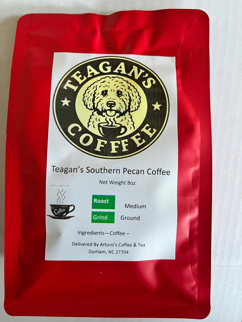 Teagan's Southern Pecan 8oz bag coffee
