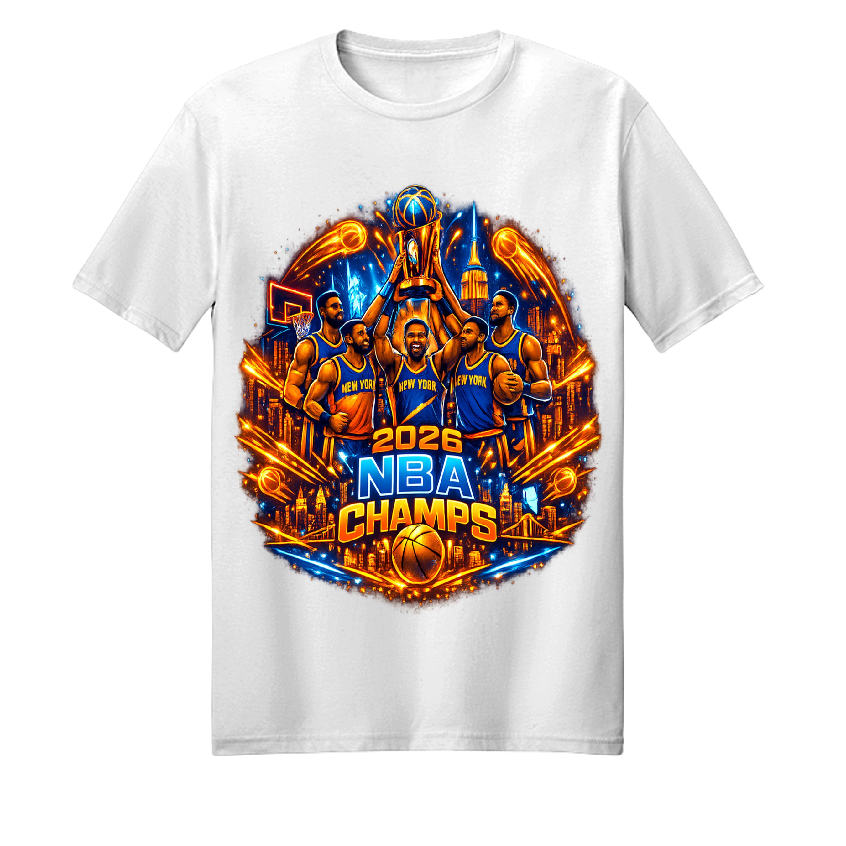 New York Knicks 2026 NBA Champs Neon Shirt | Basketball Victory
