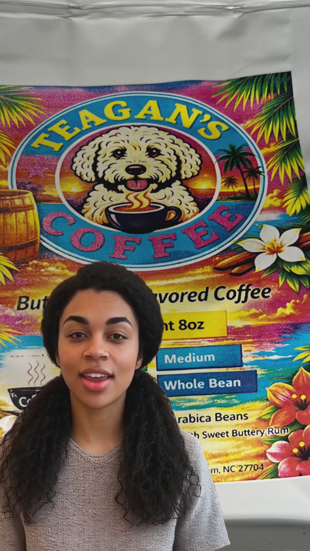 Teagans Butter Rum Flavored Coffee