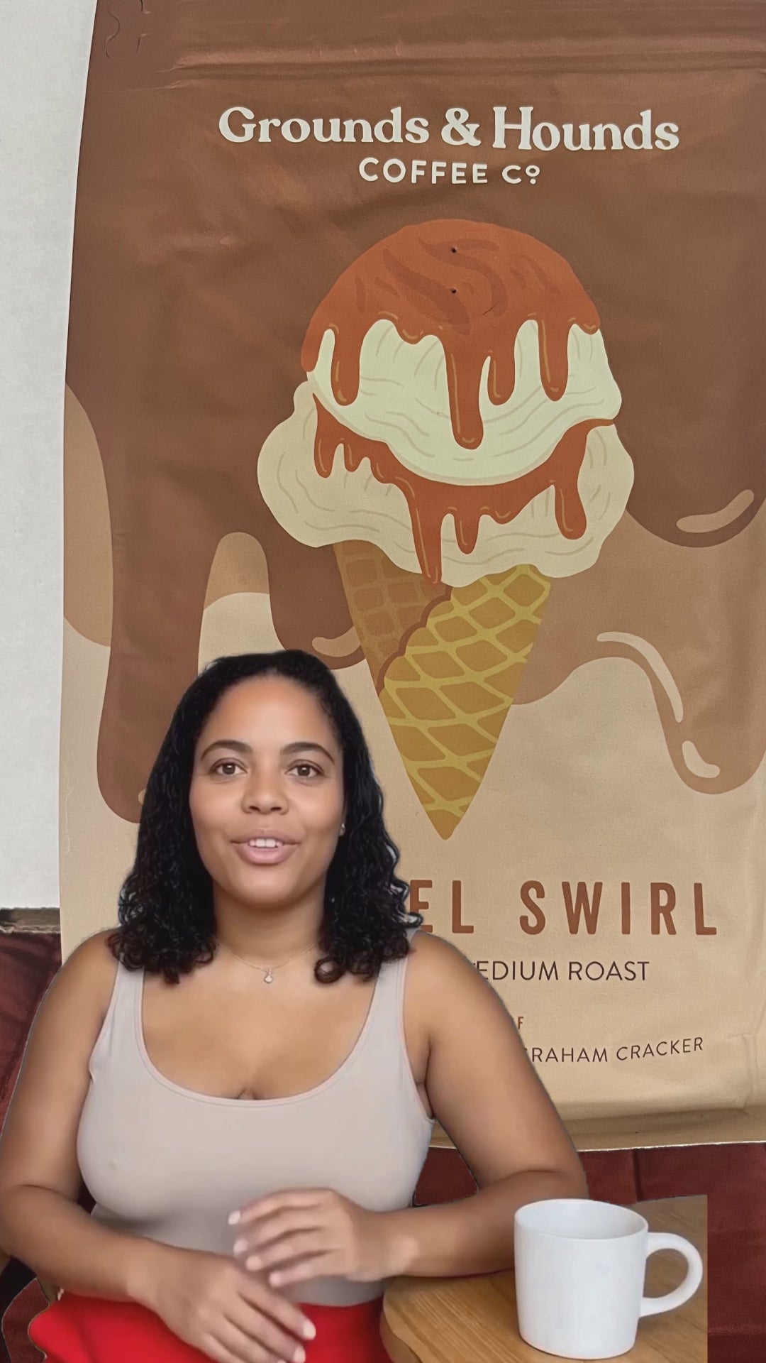 Caramel Swirl Whole Bean Coffee – Grounds & Hounds Whole Bean
