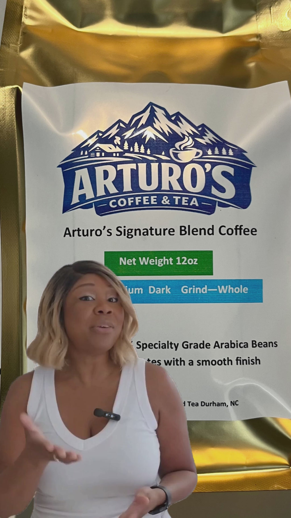 Arturo's Signature Blend Coffee 12oz Bag Whole Bean