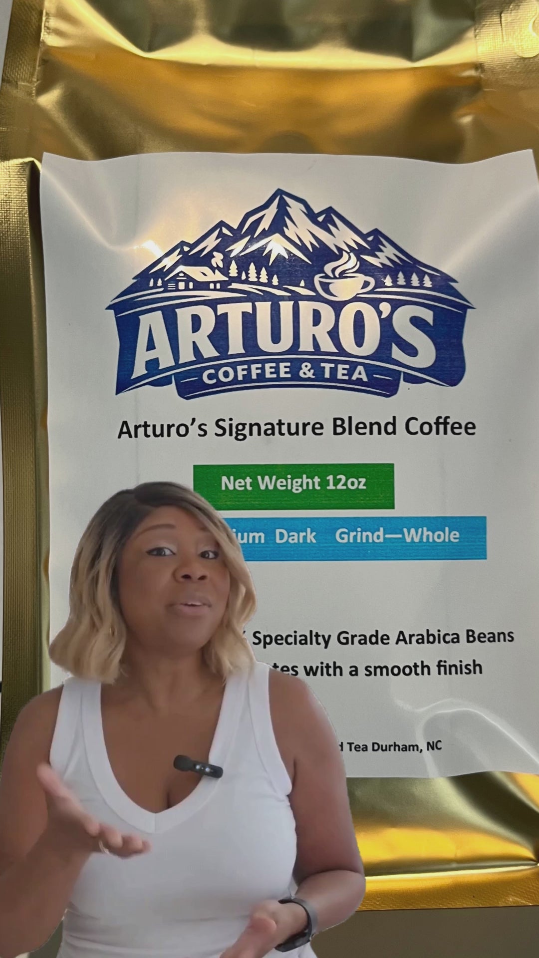 Arturo's Signature Blend Coffee 12oz Bag Whole Bean