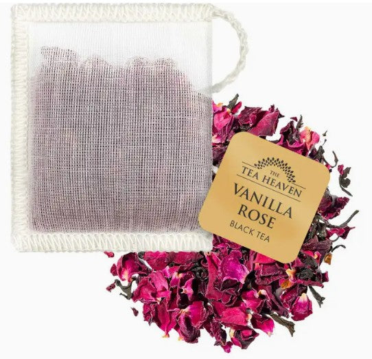 The Tea heaven Vanilla Rose 6 bag Mini Canister